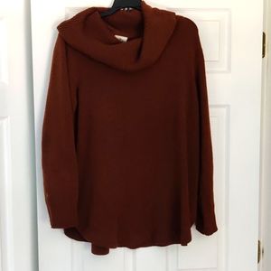 Brown cowl neck sweater